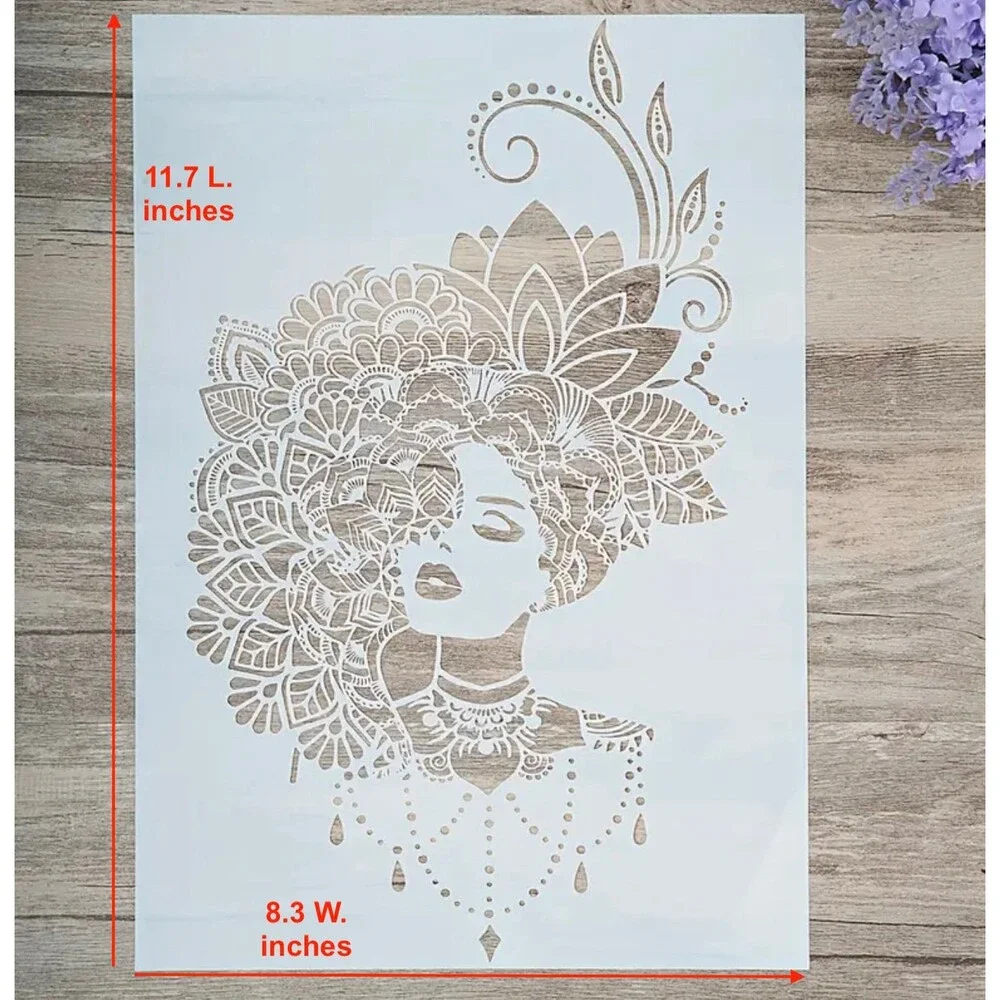 Black History Month Stencil, African Woman, Classroom DIY Project